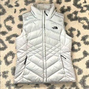 Silver North Face vest